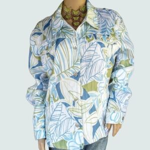 Alfred Dunner Women's Jacket Top In Floral Print Size 18